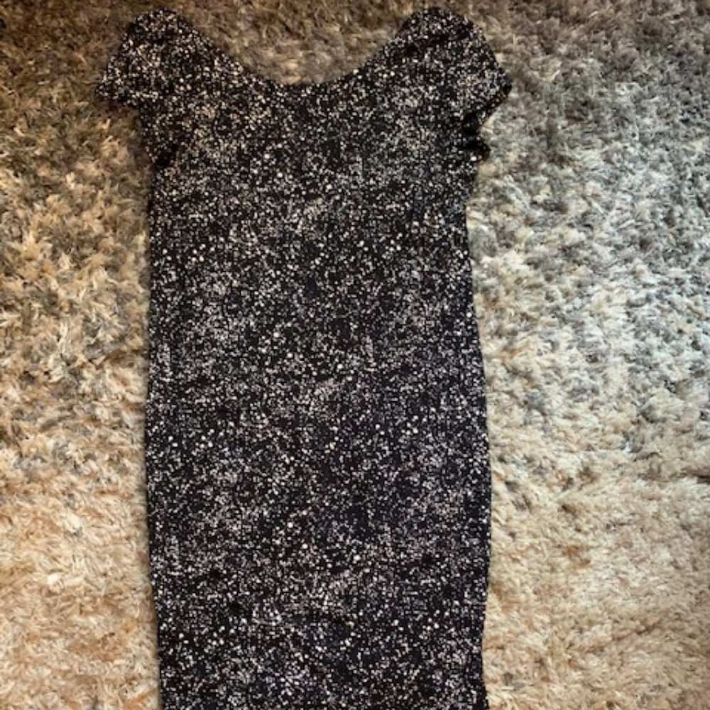 H&M Black Splatter T-Shirt Dress
